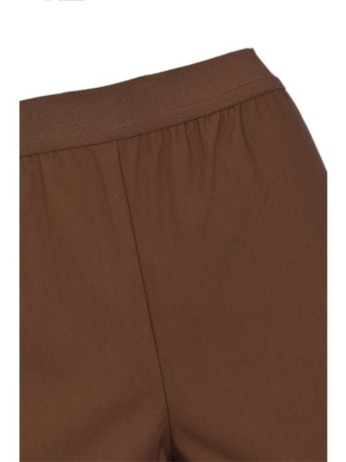 Pantalone a sigaretta in tela di cotone tecnico Cioccolato Alpha Studio | AD-6480Q2009